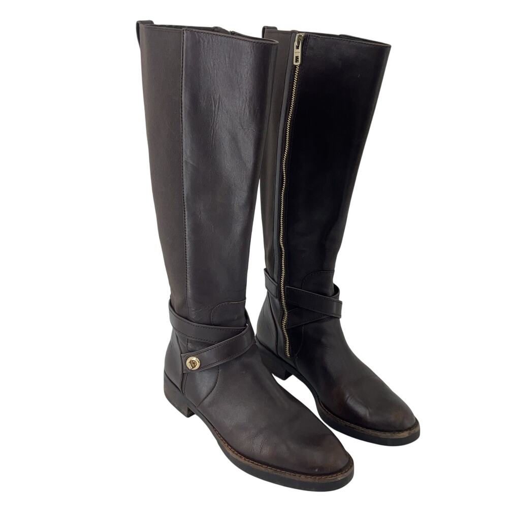 Coach Brown Tall Leather Riding Boots Women's Size 8.5B Preowned
